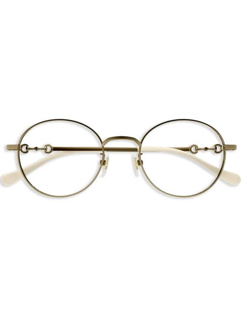 Gucci Eyewear Horsebit-detail glasses - Gold - zdjęcie produktu nr 1