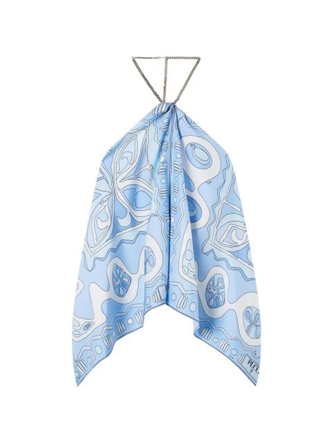 PUCCI Angoli-print chain top - Blue - zdjęcie produktu nr 1