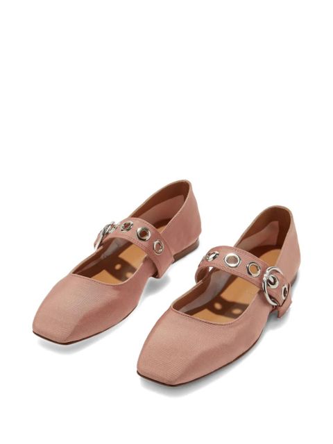 Aeyde Uma eyelet-buckle ballet flats - Pink - zdjęcie produktu nr 2
