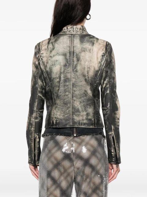 Diesel L-Uxure zip-fastening leather jacket - Neutrals - zdjęcie produktu nr 2