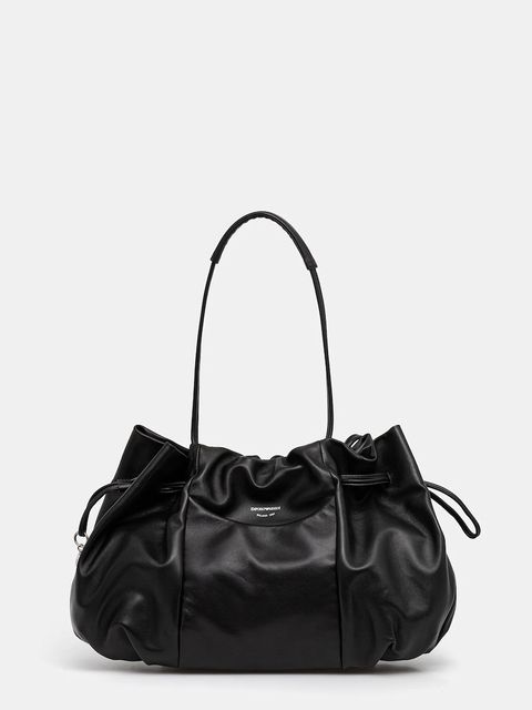 Emporio Armani torebka skórzana kolor czarny EW001496 AF14834 - zdjęcie produktu nr 1