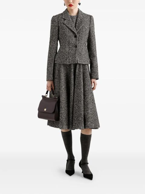 Dolce & Gabbana pleat-detail midi dress - Black