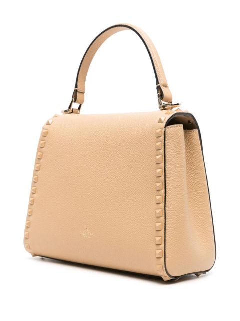 Valentino Garavani Rockstud leather tote bag - Neutrals
