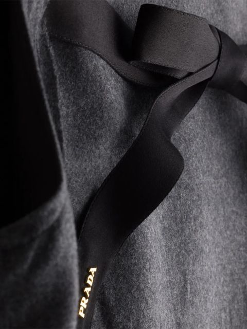 Prada boat-neck ribbon dress - Grey