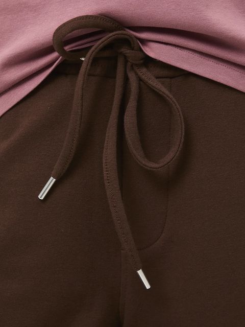 Medicine spodnie dresowe damskie kolor brązowy szerokie medium waist