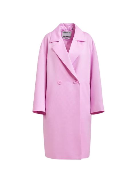 Essentiel Antwerp notched-lapel double-breasted coat - Pink - zdjęcie produktu nr 1