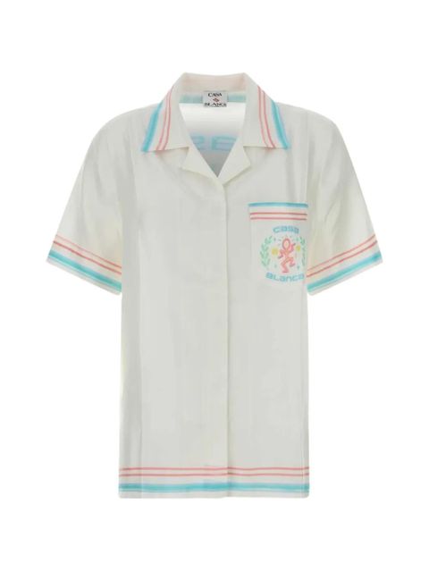 Casablanca Dance Joy silk shirt - White - zdjęcie produktu nr 1