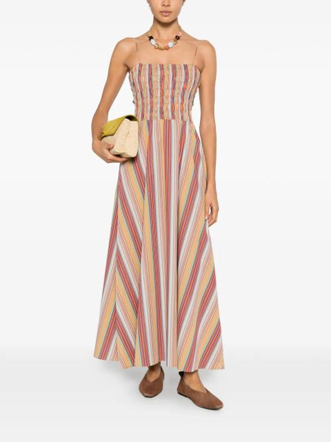 Faithfull the Brand Anniken Maxi striped smocked dress - Orange - zdjęcie produktu nr 2