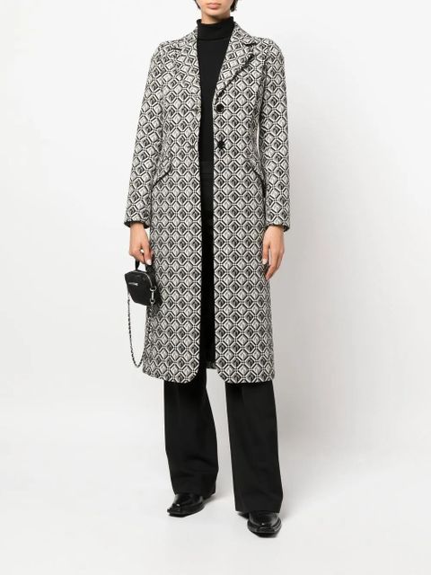 Marine Serre Moon Diamant tailored coat - White - zdjęcie produktu nr 2