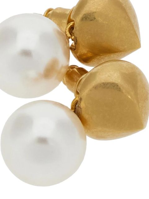 Ferragamo logo-engraved bead-pendant earrings - Gold - zdjęcie produktu nr 2