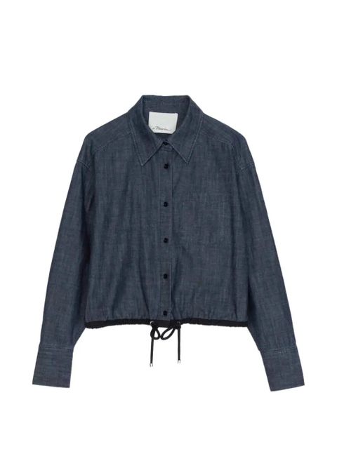 3.1 Phillip Lim drawstring-hem shirt - Blue - zdjęcie produktu nr 1