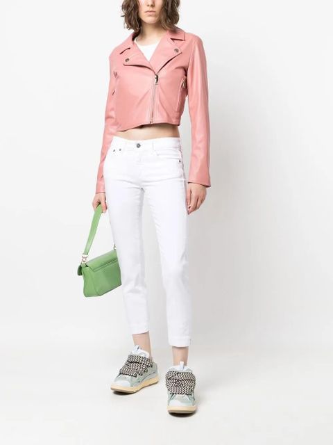 TWINSET off-centre zip fastening biker jacket - Pink - zdjęcie produktu nr 2