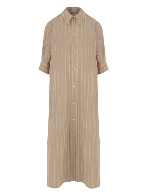 Jil Sander button striped dress - Neutrals - zdjęcie produktu nr 1