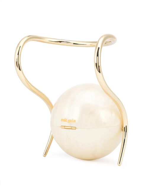 Cult Gaia Pearl top-handle clutch bag - White