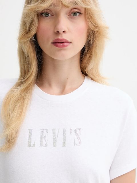Levi's t-shirt bawełniany damski kolor biały A2226