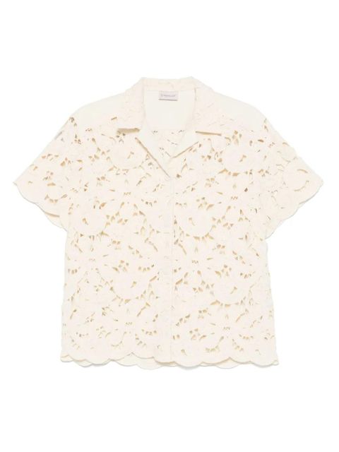 Moncler floral macramé shirt - Neutrals - zdjęcie produktu nr 1