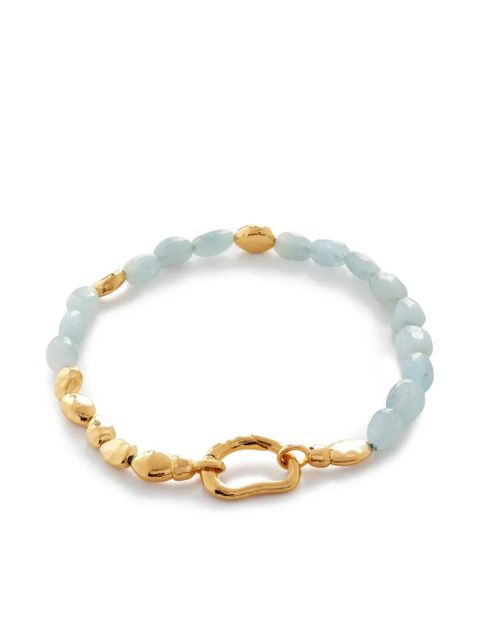 Monica Vinader Rio Aquamarine beaded gemstone bracelet - Gold - zdjęcie produktu nr 1