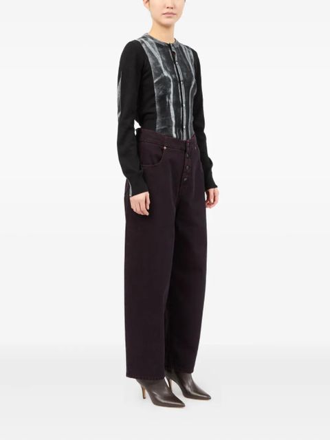 MM6 Maison Margiela high-waisted button-fly jeans - Purple