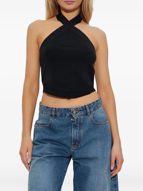 Cult Gaia cross-neck ribbed top - Black - zdjęcie produktu nr 2