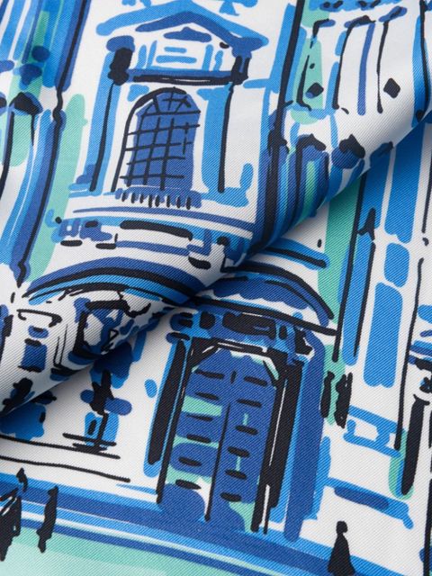 Prada Pittoresque 90 Milan-print foulard - Blue