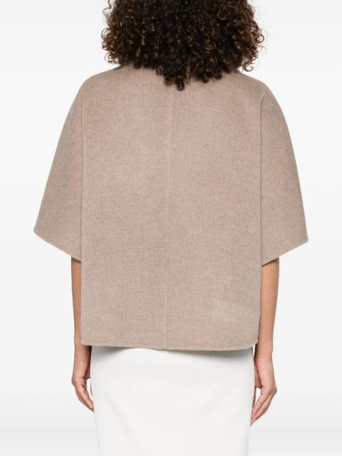 Max Mara cape wool coat - Neutrals