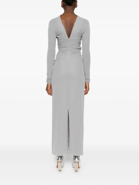 Christopher Esber long-sleeved draped dress - Grey