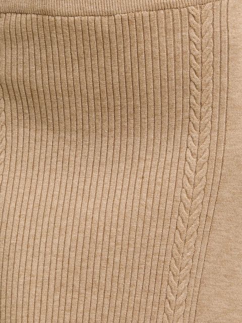 Answear.LAB spódnica z kaszmirem kolor brązowy midi rozkloszowana