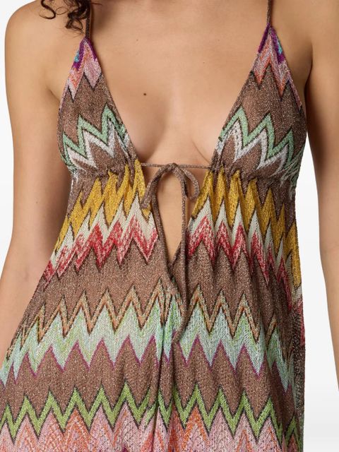 Missoni V-neck maxi dress - Brown