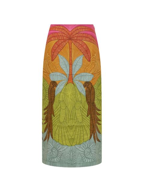 FARM Rio printed maxi skirt - Green - zdjęcie produktu nr 1