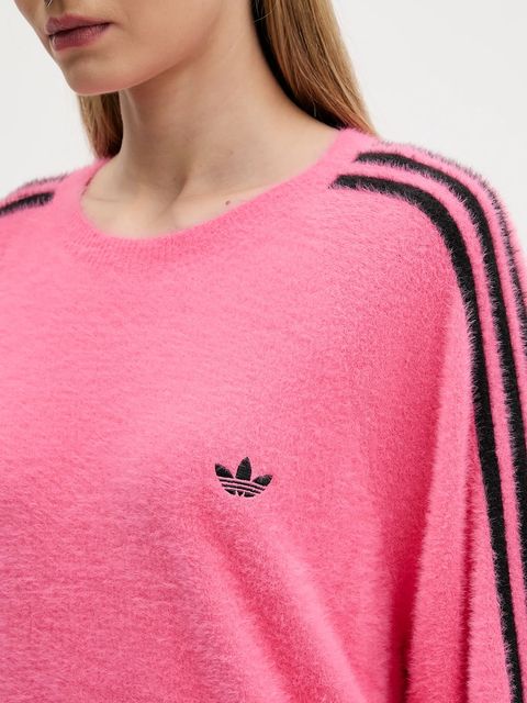 adidas Originals sweter Holiday damski kolor różowy lekki JX7811