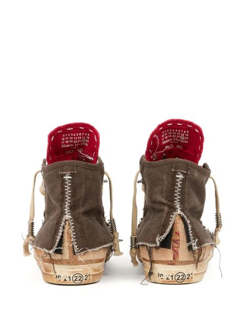 Maison Margiela distressed high-top sneakers - Brown - zdjęcie produktu nr 2