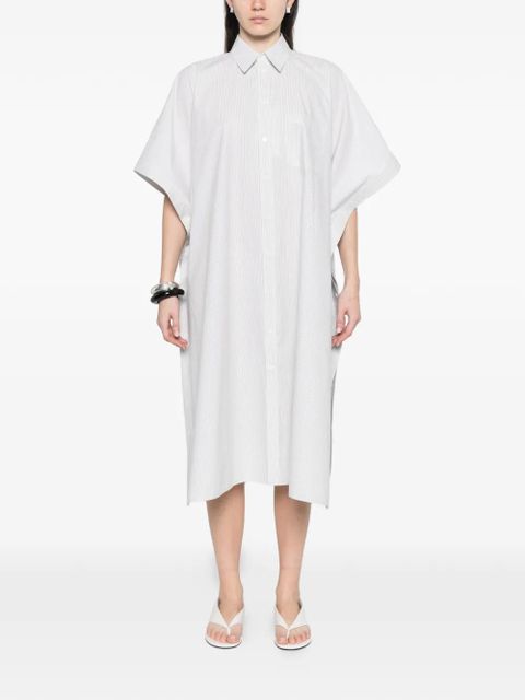 MM6 Maison Margiela striped midi shirt dress - White