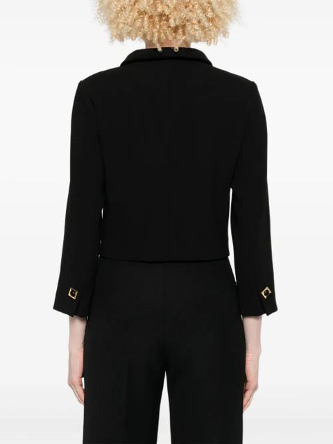 SANDRO square-buttons cropped jacket - Black