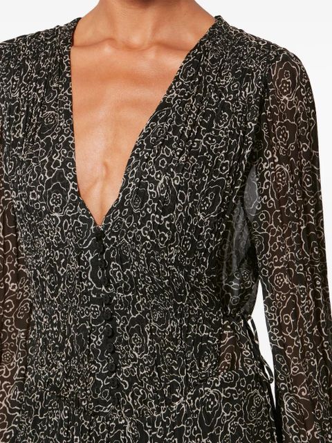 MARANT ÉTOILE Loriena floral mini dress - Black