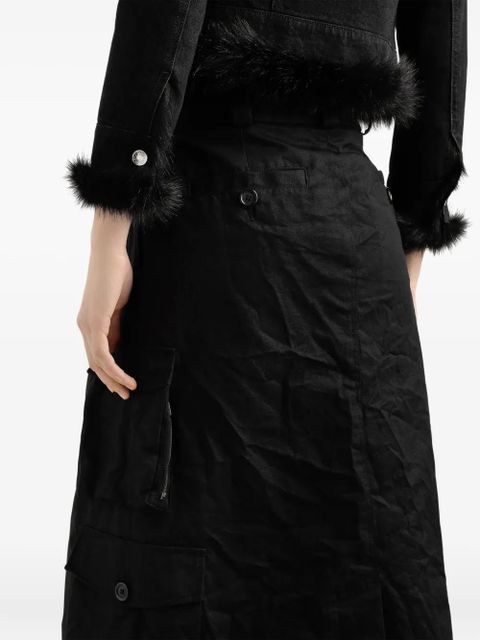 Dolce & Gabbana drawstring cargo midi skirt - Black
