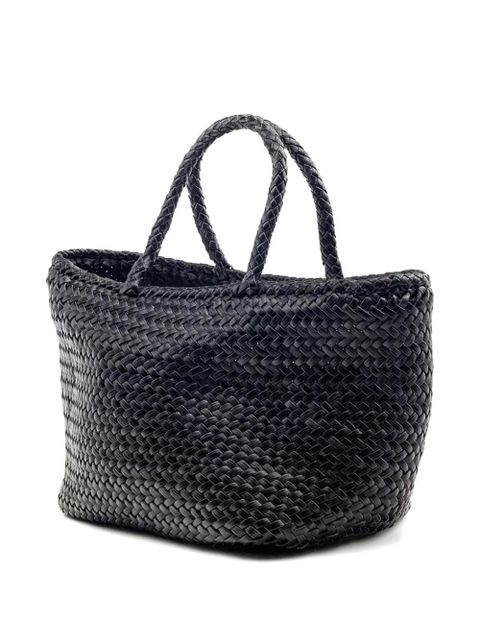 DRAGON DIFFUSION small Grace braided leather tote bag - Black