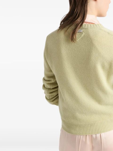 Prada V-neck ribbed sweater - Green