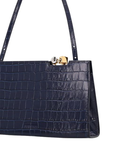 Jacquemus Le Salon croc-effect shoulder bag - Blue