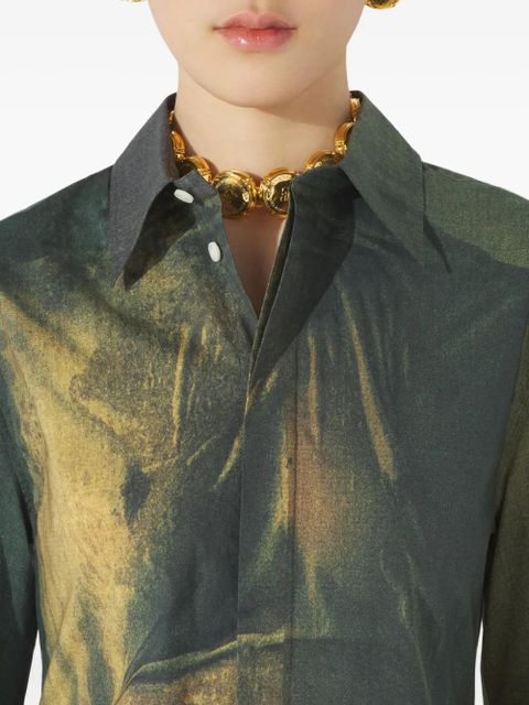 Jean Paul Gaultier The Acid Water printed buttoned shirt - Green