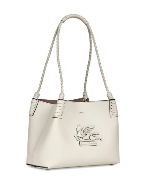 ETRO libra braided handle leather small tote bag - Neutrals