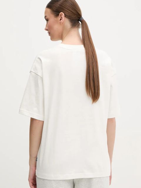 New Balance t-shirt bawełniany damski kolor beżowy WT51910SST