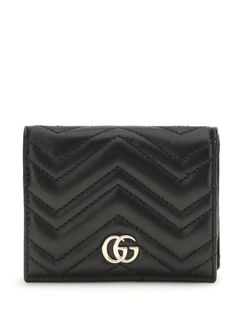 Gucci GG Marmont chevron wallet - Black - zdjęcie produktu nr 1