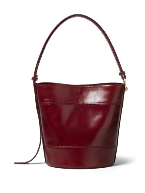Claudie Pierlot Solveig leather bucket bag - Red - zdjęcie produktu nr 2