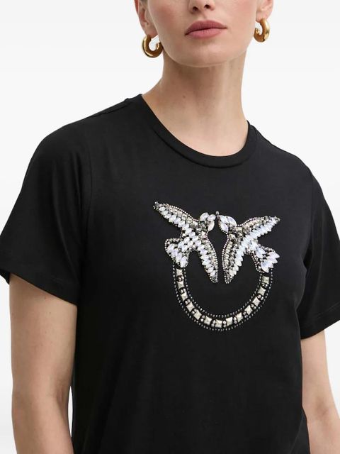 PINKO embellished graphic mini dress - Black