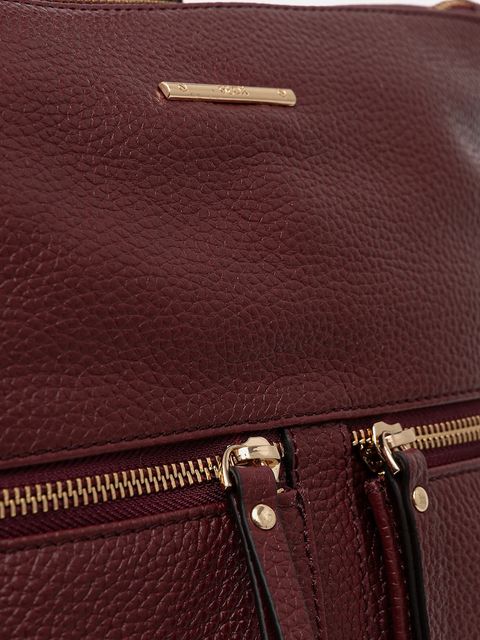 Geox plecak skórzany IRENIE damski kolor bordowy duży gładki D25JVA 00046