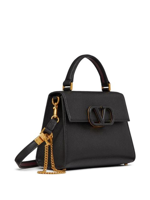 Valentino Garavani small Vsling grainy calfskin handbag - Black