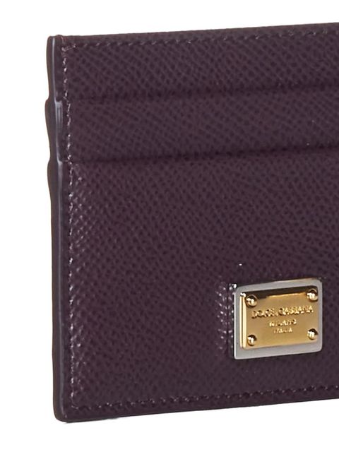 Dolce & Gabbana logo-tag leather card holder - Red