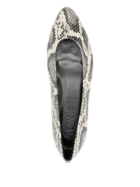Aeyde leather pointed ballet flats - Neutrals