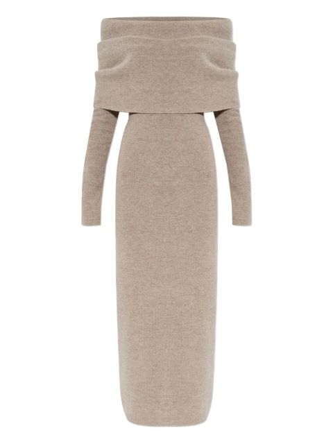 Cult Gaia Carline off-shoulder long-sleeve midi dress - Neutrals - zdjęcie produktu nr 1