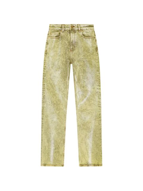GANNI foil flared jeans - Green - zdjęcie produktu nr 1